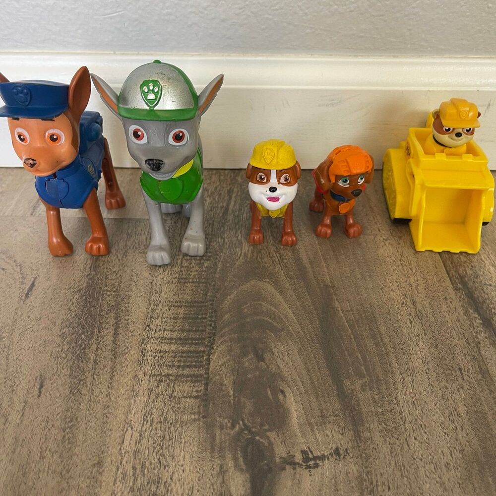 Paw Patrol Figures Chase Rubble Rocky Zuma